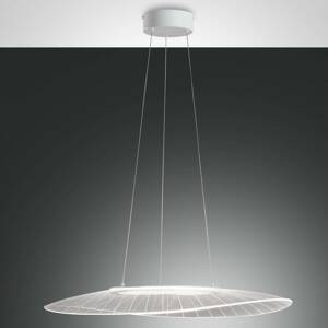 Fabas Luce LED závěsné světlo Vela, bílá, ovál, 78 cm x 55 cm