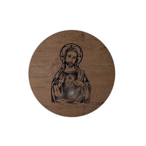 Li-Go "Ježíš a srdce" světelný obraz 230V 50cm provedení povrchu: dub B
