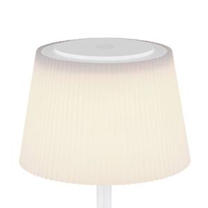 Globo Nabíjecí stolní lampa Gregoir LED, matná bílá, výška 38 cm, CCT