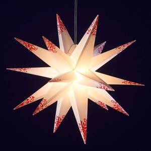 STERNTALER Dekorační hvězda venkovní 18cípá bílo-červená